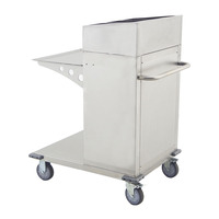Chariot utilitaire en acier inoxydable, chariot à vaisselle commercial, chariot de service mobile robuste de qualité 304 pour la restauration