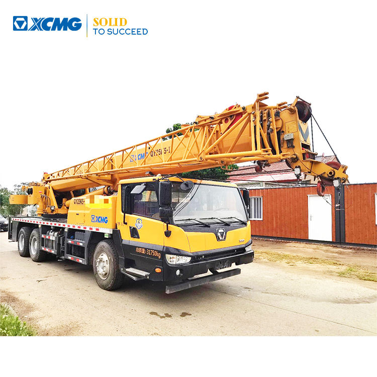 XCMG อย่างเป็นทางการใช้รถบรรทุกติดเครนเคลื่อนที่ 25 ตัน QY25K5-I จีน 43 เมตรบูมรถบรรทุกไฮดรอลิกติดเครื่องติดเครน