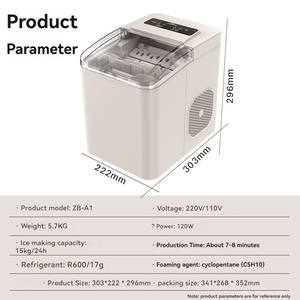 Venta caliente portátil comercial máquina para hacer cubitos de hielo automática eléctrica pequeña máquina de hielo para uso doméstico - Product Image 6