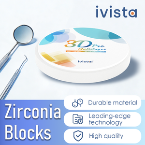 Vente directe IVISTA 3D Pro, bloc <span class=keywords><strong>en</strong></span> céramique de zircone multicouche haute dureté, résistance à la flexion 800-1100MPa, pour <span class=keywords><strong>couronne</strong></span> <span class=keywords><strong>dentaire</strong></span> - Product Image 6