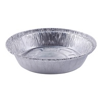 Plats ronds en aluminium de 7/8/9 pouces, plaque à pizza, plateau en aluminium avec couvercle transparent en PE, jetables, qualité alimentaire