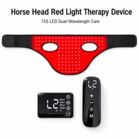 Masque de luminothérapie pour chevaux EYCO, 155 LED, 660nm 850nm, 3-en-1, design avec découpe pour les yeux, minuterie 5-100min, pulsation 10-40Hz