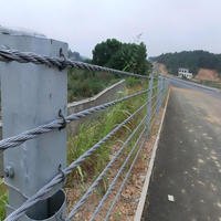 Barrière en câble métallique pour la sécurité routière, garde-corps flexible en câble, pour autoroute et route, acier galvanisé à chaud, haute résistance, sur mesure