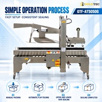 Machine de pliage et de scellage de cartons entièrement automatique Goldtec, grande capacité, en acier inoxydable robuste, pour ligne d'emballage