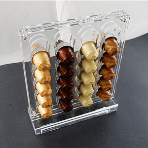 Support à capsules de café en acrylique 5 x 5 pouces, couvercle, boîte de rangement pour capsules <span class=keywords><strong>Nespresso</strong></span>, K Cup, boîte de rangement pour sachets de thé, bonbons, présentoirs pour restaurant - Product Image 2
