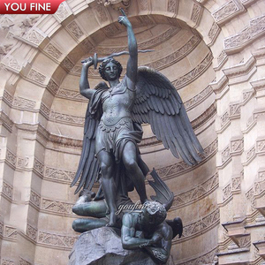 YOUFINE - <span class=keywords><strong>Estatua</strong></span> Grande <span class=keywords><strong>de</strong></span> San Miguel Arcángel en Bronce, Escultura <span class=keywords><strong>de</strong></span> Miguel Matando a Satán, para Jardín <span class=keywords><strong>de</strong></span> Iglesia y Catedral Católica - Product Image 6