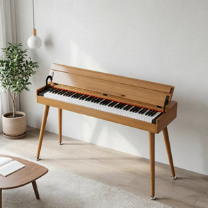 Pianoforte Digitale Portatile Professionale Personalizzato con 88 Tasti Pesati e Mobile in Legno di Pesco - Product Image 1