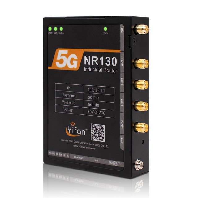Compact Size NR130 Industrial 5G Cellular Wireless Router Dual SIM Failover M2M Modem Gigabit Ethernet Port for AGV