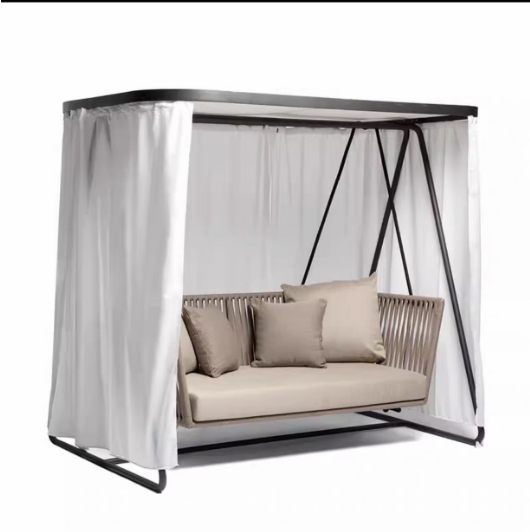 Balançoire de sol Style B pour deux personnes (coussin de siège et oreiller inclus)