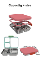 Boîte à lunch en acier inoxydable compatible micro-ondes, de qualité supérieure, sans BPA, écologique, étanche, boîte à lunch bento pour enfants et adultes