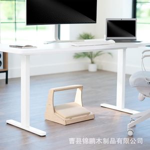 Solid Wood Footstool With <b>Storage</b> <b>Shoe</b> <b>Rack</b> For Home Office Use Off White - Product Image 1