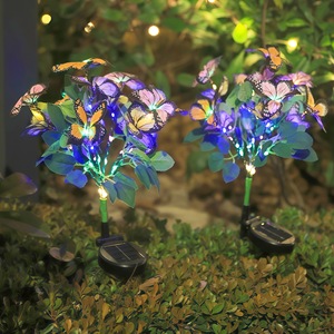 Luz Solar con Forma de Mariposa y Flor, Decoración de Jardín para Exteriores, Resistente al Agua, Portátil - Product Image 3