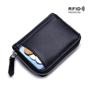 กระเป๋าสตางค์หนังวัวแท้ Andong แบบญี่ปุ่นอเนกประสงค์ ป้องกัน RFID สำหรับผู้ชายและผู้หญิง กระเป๋าสตางค์แบบสั้นมีซิป ใส่บัตรได้ - Product Image 4