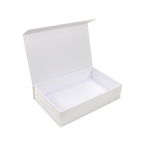 Luxury Eco Friendly Custom Book Shape Hard Flip Top <b>White</b> Small Folding Paper <b>Box</b> Magnetic Gift <b>Box</b> - Product Image 3