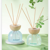 Diffuseur de parfum en rotin naturel avec couvercle en bois, diffuseur d'aromathérapie pour la maison, la salle de bain, l'hôtel, le SPA, décoration parfumée