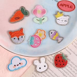 New Arrival Computer Embroidery Self Adhesive Sliver Edge Cartoon Strawberry Carrot Patch for Clothes Bags - Product Image 1