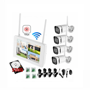 Système de caméra de sécurité tout-en-un TSEye 4CH 3MP Full Color avec moniteur 10,1 pouces, stockage cloud, WiFi et audio bidirectionnel - Product Image 1