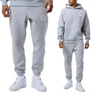 OEM Custom Logo <b>Men</b> Blank Heavyweight Hoodie and Sweatpants Set Manufacturer Oversized Blank Tracksuits for <b>Men</b> High Quality - Product Image 3