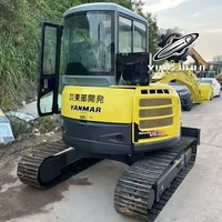 Excavatrice d'occasion Yanmar VIC55 2021, 5,5 tonnes, petite taille, chenilles en caoutchouc, moteur 33400W, capacité de la benne 0,22m, origine Japon, testée