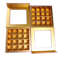 Luxe personnalisé feuille chaude Logo fait à la main magnétique violet papier de qualité alimentaire emballage cadeau boîte de chocolat avec fenêtre