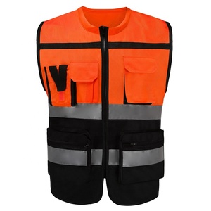 سترة أمان عاكسة عالية الوضوح للبناء والأعمال، سترة عاكسة عالية الوضوح مع جيوب - Product Image 2