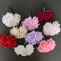 Vraie touche latex soie ciel blanc bleu rose 3d roses artificielles fleurs faux vrai toucher latex roses fleur pour la décoration intérieure
