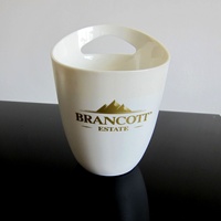 Seau à glace portable en plastique givré de haute qualité 3,3 L avec poignées robustes, couleur personnalisable, design moderne pour service de bar et refroidissement
