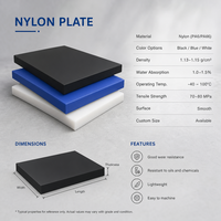 Plaque en nylon usinée CNC, feuille PA6 colorée, forme personnalisée, plaque de haute précision, tolérance usinable, plastique technique