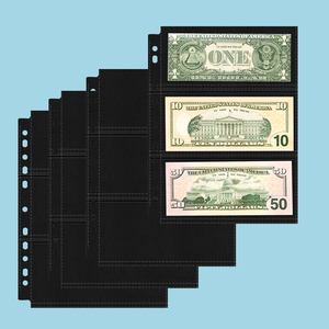 Fundas para tarjetas <span class=keywords><strong>de</strong></span> doble cara para archivador <span class=keywords><strong>de</strong></span> 11 anillas A4, páginas para dinero <span class=keywords><strong>de</strong></span> 2/3/4 bolsillos, páginas <span class=keywords><strong>de</strong></span> recarga <span class=keywords><strong>de</strong></span> billetes <span class=keywords><strong>de</strong></span> PP para planificador <span class=keywords><strong>de</strong></span> carga superior - Product Image 2