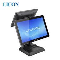 Systèmes de point de vente intelligents LICON 15,6 pouces tout-en-un Windows 10, écran tactile 10 points, 8 Go DDR4, 128 Go SSD, en alliage d'aluminium