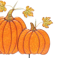 Piquets de jardin décor piquet de jardin citrouilles d'Halloween en métal