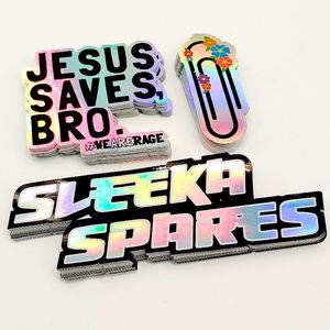 Custom Logo Cute Decorative Holographic Die <b>Cut</b> Sticker to Decorative Bottle Skateboard Notebook - Product Image 2
