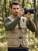 Gilets de Volontaire Personnalisés en Gros avec Impression de Logo, Dos Amovible en Maille Respirante, Gilet Cargo d'Extérieur Taille US