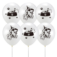 Balon Lateks Cakar Anjing 12 Inch untuk Pesta Hari Anak, Balon Anjing Kartun Patrol, Dekorasi Ulang Tahun Lets Pawty