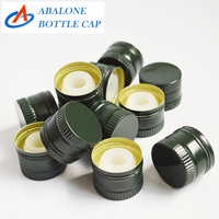 Capsules de bouteille en aluminium vertes pour huile d'olive, trois pièces, 31 mm x 24 mm