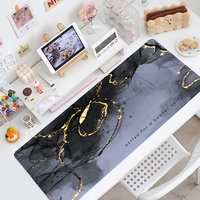 Tapis de bureau multifonctionnel en PVC/PU à motif marbre personnalisé en usine, double face, imperméable, anti-rayures, motif dessin animé