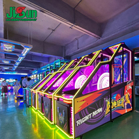 Machine de tir d'arcade à monnayeur avec éclairage néon LED, jeu de Street Hoops et notation électronique pour parc d'attractions