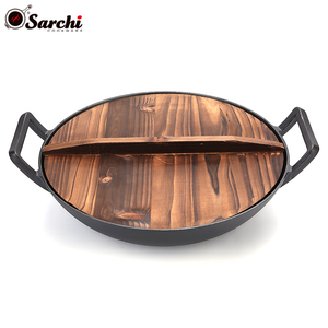 <span class=keywords><strong>Wok</strong></span> Tradicional <span class=keywords><strong>Chino</strong></span> de Hierro Fundido <span class=keywords><strong>Grande</strong></span>, Pre-Sazonado y Antiadherente, en Venta - Product Image 2