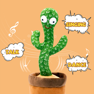 激安商品 可愛いぬいぐるみ植木鉢 ツイストダンスサボテン人形 話す歌う音楽ダンスするサボテンぬいぐるみ - Product Image 2