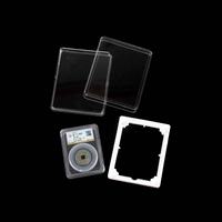 Boîte de protection pour dalles de pièces de monnaie PCGS simple vitrine avec cadre en plastique