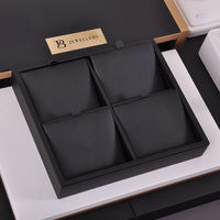 Expositor de Joyería de Lujo Personalizado, Organizador de Joyas Blanco y Negro, Resistente, para Venta al Por Mayor