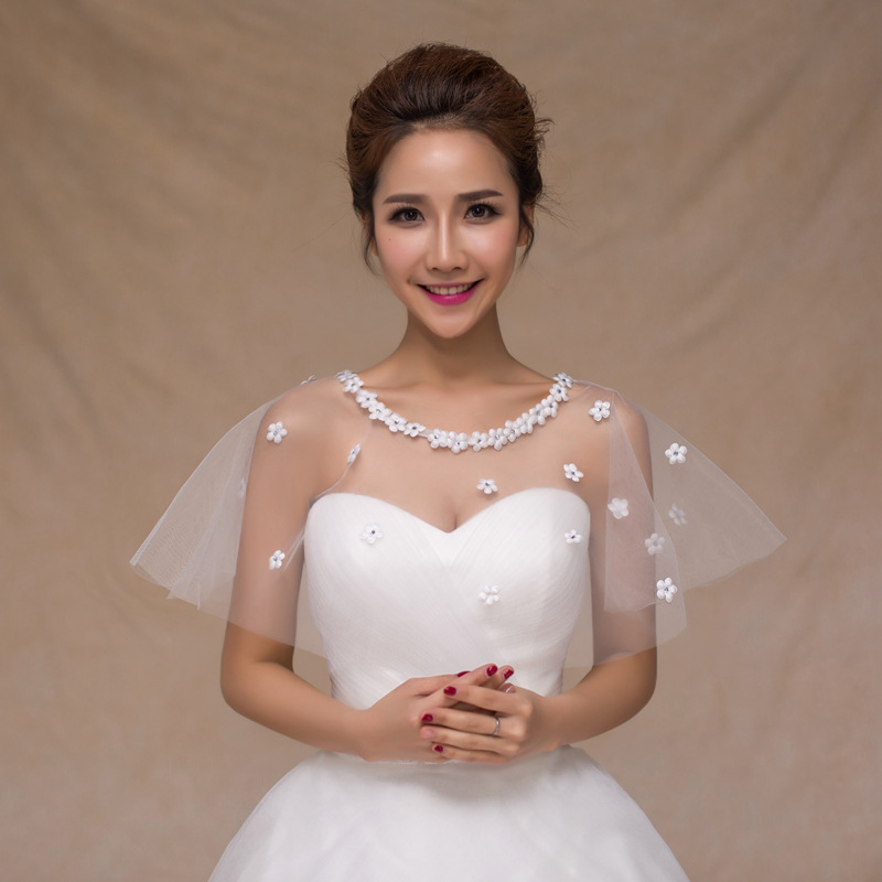 lace shrug wedding dress For Ivory Lace Wedding Dress Cover Up Tulle Bridal Shawl Wrap Stole allowing you to transition effortlessly from ceremony to reception Bridal Bolero Long Sleeve Wrap