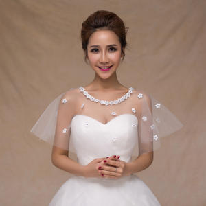 Genya ผ้าคลุมไหล่ปักลายสำหรับเจ้าสาว,ผ้าคลุมไหล่แต่งลูกไม้สำหรับผู้หญิงชุดงานเลี้ยงและงานพรอม - Product Image 3