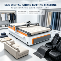 Machine de découpe numérique à plat CNC à chaud pour cuir, textile, tapis, rideaux, canapés – Machine de découpe vibrante