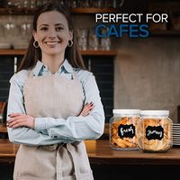 Bocal mason en verre de 64 onces, demi-gallon avec couvercle hermétique, bocal de conserve en verre haut et court