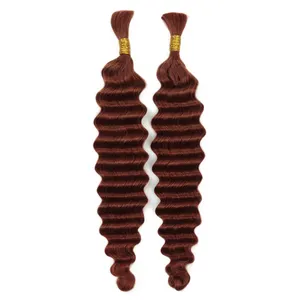 Deep Wave Human Braiding Hair For Boho Style Knotless Braids No Weft Crochet Human Hair Extensions Remy Deep Wave Human Hair