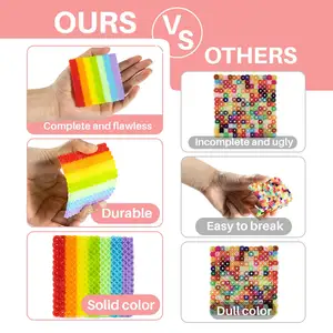 Hot Sale 3D Ornaments 5mm Ironing Beads DIY Toy 7400 PCS Kids Creative 24 Colors Handmade Craft Toy Gift Hama Perler Beads