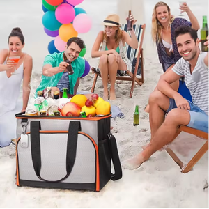 Sac de pique-nique extérieur personnalisé avec logo, grand format, en tissu Oxford imperméable, sac isotherme épais pliable pour voiture - Product Image 5