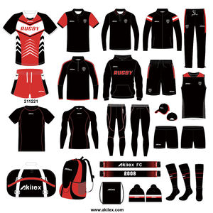 Akilex Atacado Personalizar Sport Wear <span class=keywords><strong>Rugby</strong></span> <span class=keywords><strong>Jersey</strong></span> Tricô Sublimação Completa Set ou Cut & sew Impressão Digital <span class=keywords><strong>Rugby</strong></span> Kit - Product Image 2