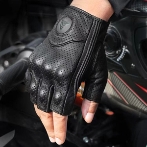 Gants de <span class=keywords><strong>moto</strong></span> Motowolf demi-doigts en <span class=keywords><strong>cuir</strong></span>, gants de <span class=keywords><strong>moto</strong></span> sans doigts, gants rétro respirants pour l'été - Product Image 5